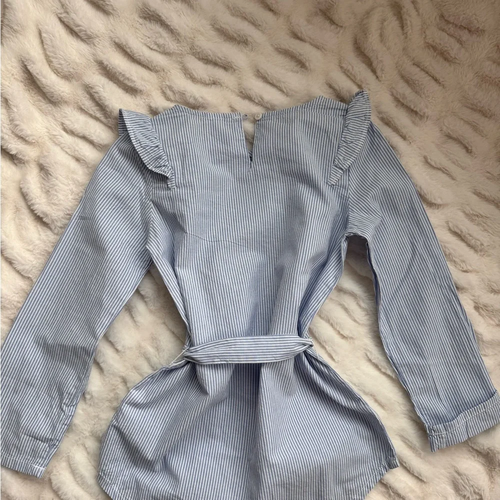 Carter's Blue Striped Casual Kids Dress - Picture 2 of 8